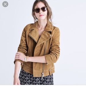 MADEWELL Brown Suede Moto Jacket